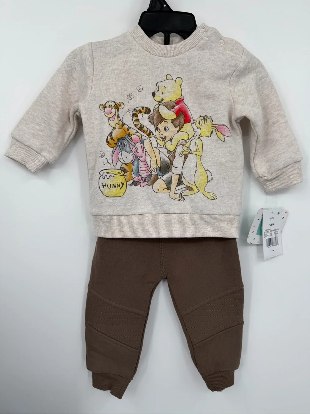 NWT Disney Baby Winnie the Pooh & Friends Sweatshirt and Jogger Pants Outfit Set - Picture 2 of 8